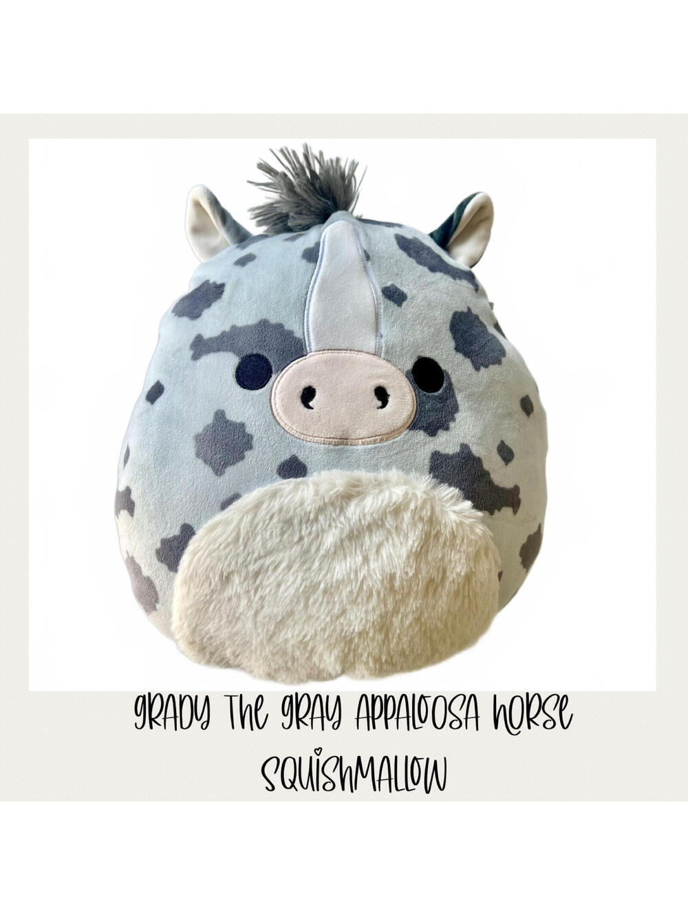 Squishmallows 11” Grady the Gray Appaloosa Horse